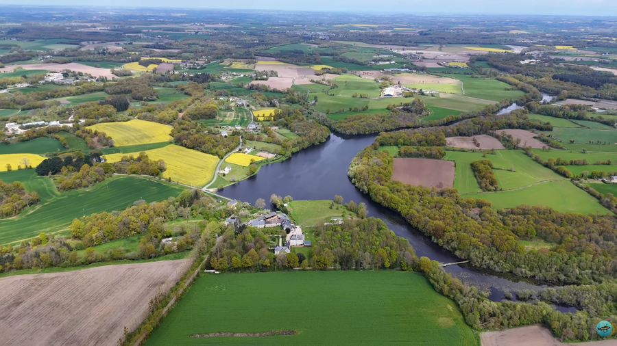 Vue aérienne du domaine du week-end